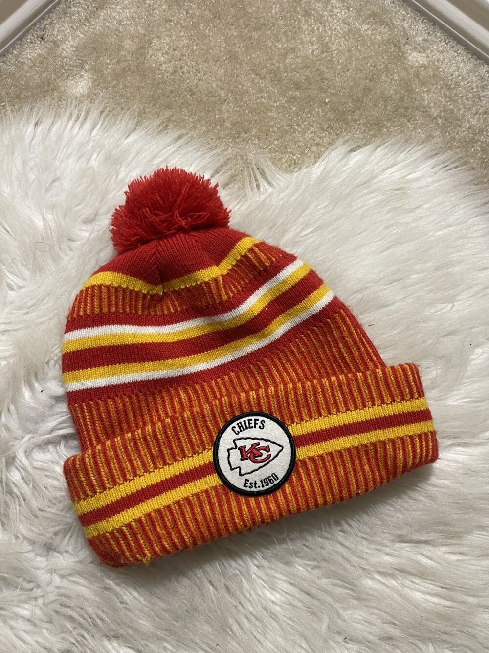 New Era Kansas City Chiefs 2019 Sideline Cold Winter On Field Sport Knit